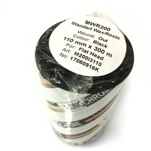 Риббоны Poscenter WAX/RESIN 110мм * 300 м, втулка 1", без втулки, намотка OUT
