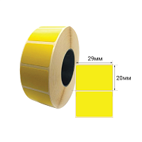 Этикетки термо 29*20 (1600 эт/рул, 64 шт в ящике) желтые
